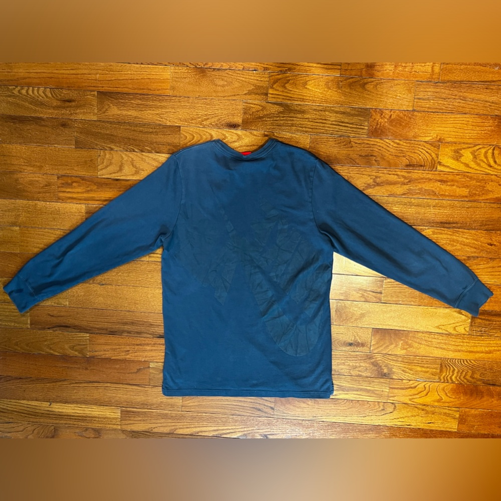 Nike Teal Blue Long Sleeve Heavy Cotton Shirt Men's Large - Picture 8 of 10